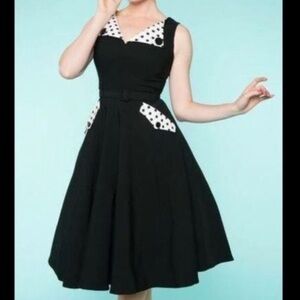 Tatyana Boutique | Bridget Black & White Polka Dot Circle/Swing Dress 3XL